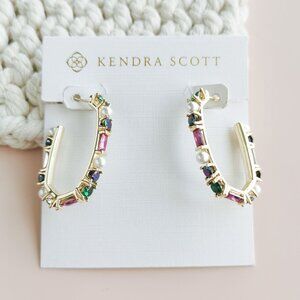 Kendra Scott Multi Mix Madelyn Hoop Earrings Gold